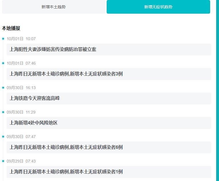 10月1日上海疫情最新消息昨日新增本土无症状感染者3例